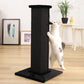 Poteau griffoir large noir design luxe épuré