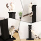 Poteau griffoir large noir design luxe épuré