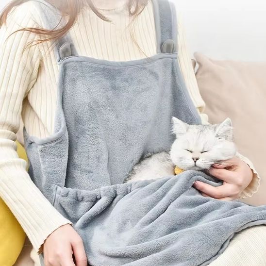 Sac Kangourou pour chat anti-poil poche règlable calin
