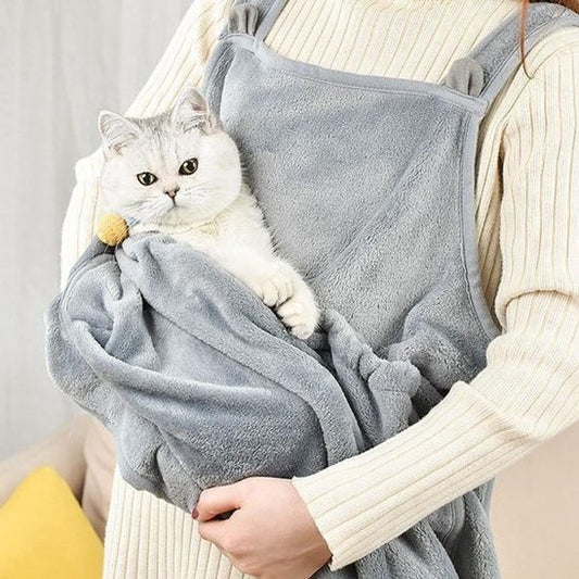 Sac Kangourou pour chat anti-poil protège les vêtements