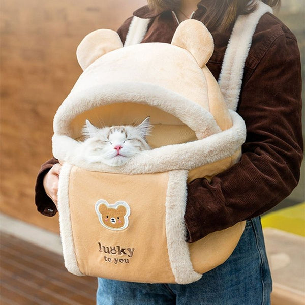 Tablier Porteur Pour Chat – Poche De Transport Ajustable, En Flanelle, Pour Appartement Et Déplacements