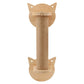 Tour murale griffoir en bois et sisal design tête de chat