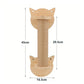 Tour murale griffoir en bois et sisal design tête de chat
