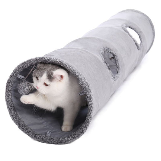 Tunnel gris pour chat