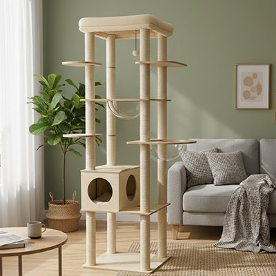 Arbre a Chat en bois élégant 