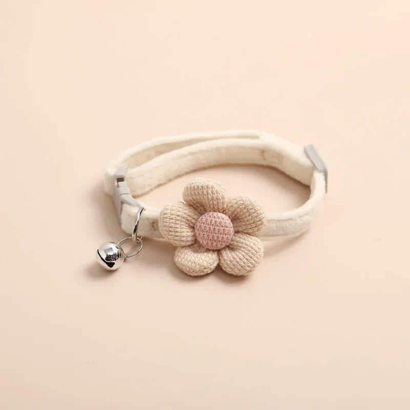 Collier pour Chat Mignon et Réglable avec Fleur