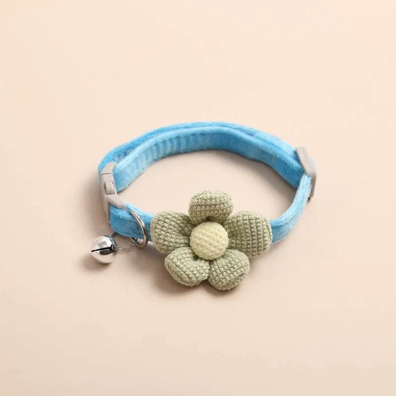 Collier pour Chat Mignon et Réglable avec Fleur