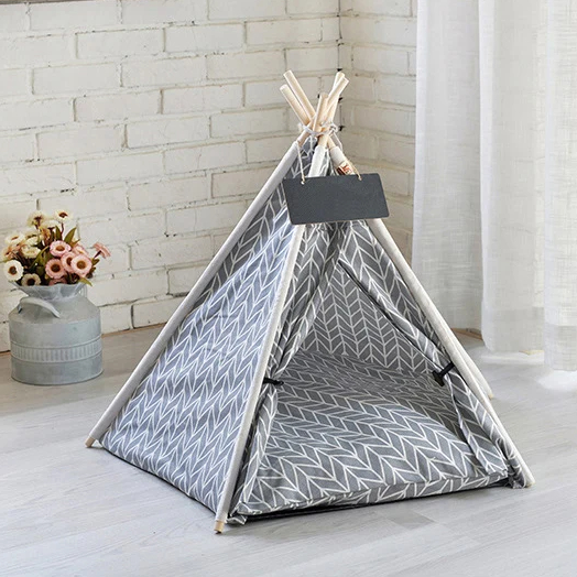 Maison pour Chat Pliable de Style Tipi Indien