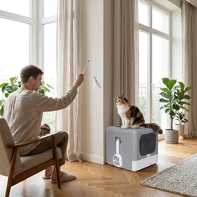 Maison de toilette pour Chat 