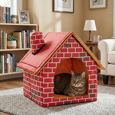 Maison pour chat rouge