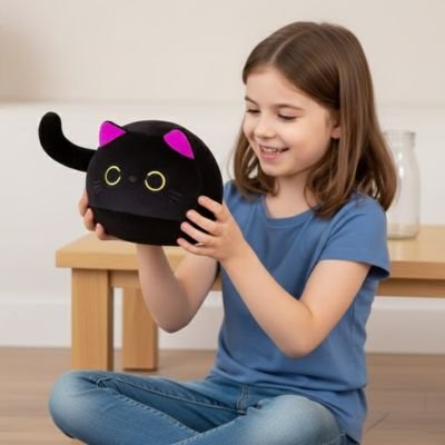 Peluche chat noir