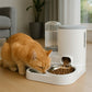 Distributeur de croquettes pour chat 2-en-1 | Fontaine Intégrée