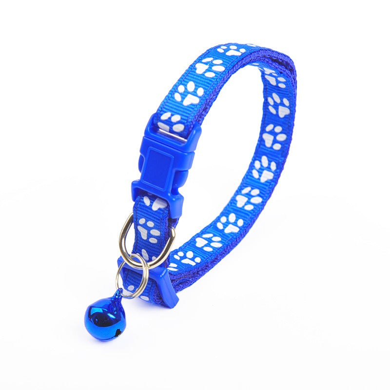 Collier pour chat avec clochette bleue happy patounes