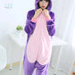 Pyjama combinaison chat femme violet