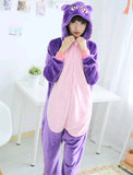 Pyjama combinaison chat femme violet