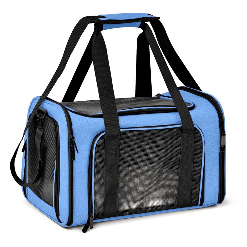 Sac-de-Transport-Chat-Design-bleu