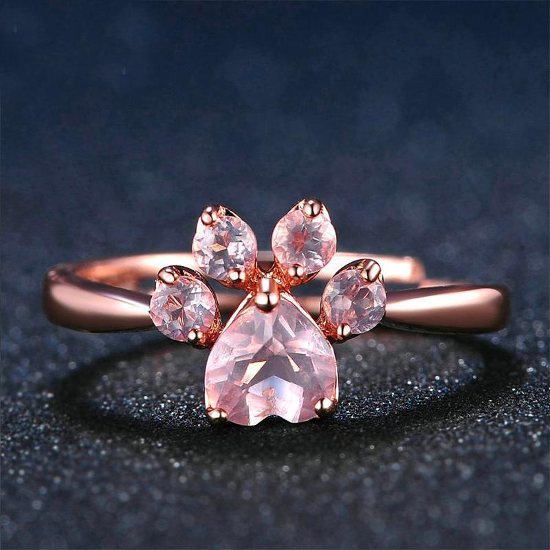 Bague Chat Or Rose