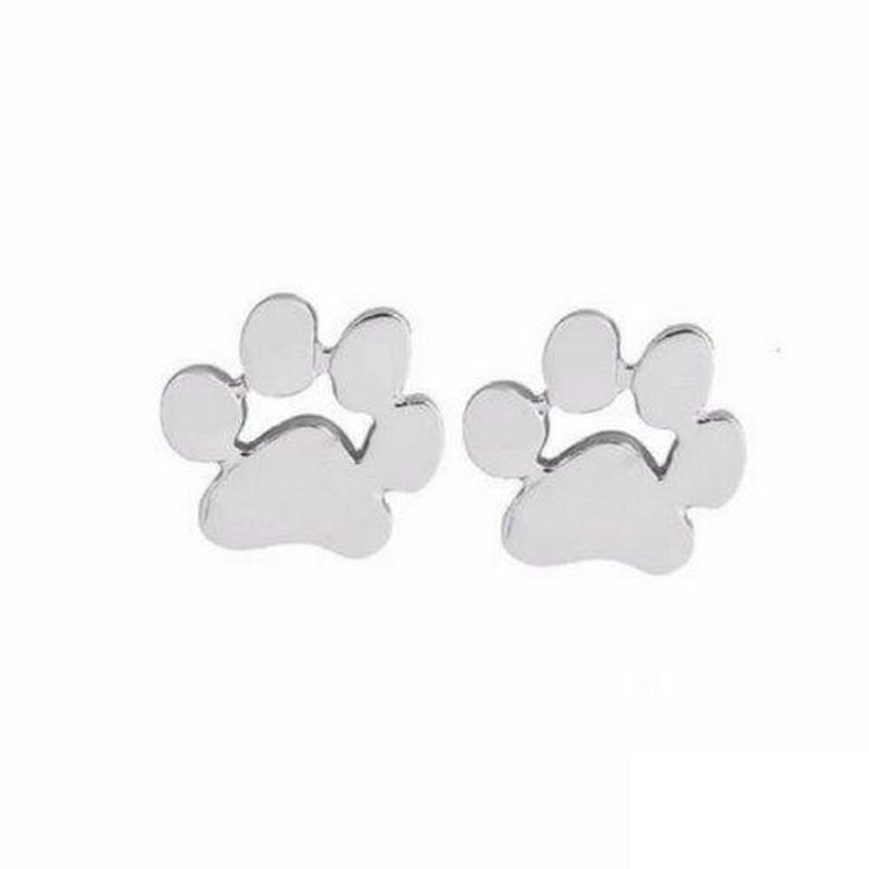 Boucle d'Oreilles Patte de Chat Plaqué Argent