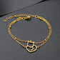 Bracelet chat en forme de coeur