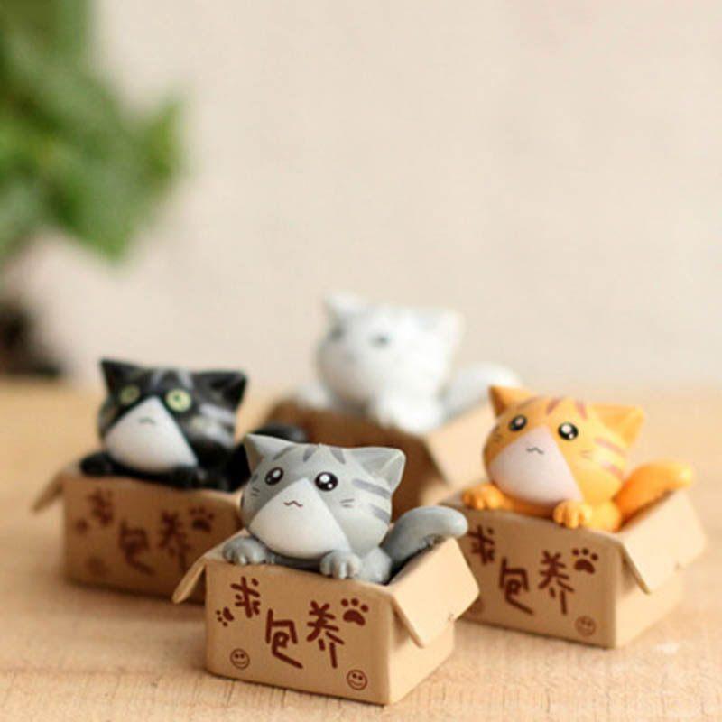 Chat Japonais Figurine 4 Chatons