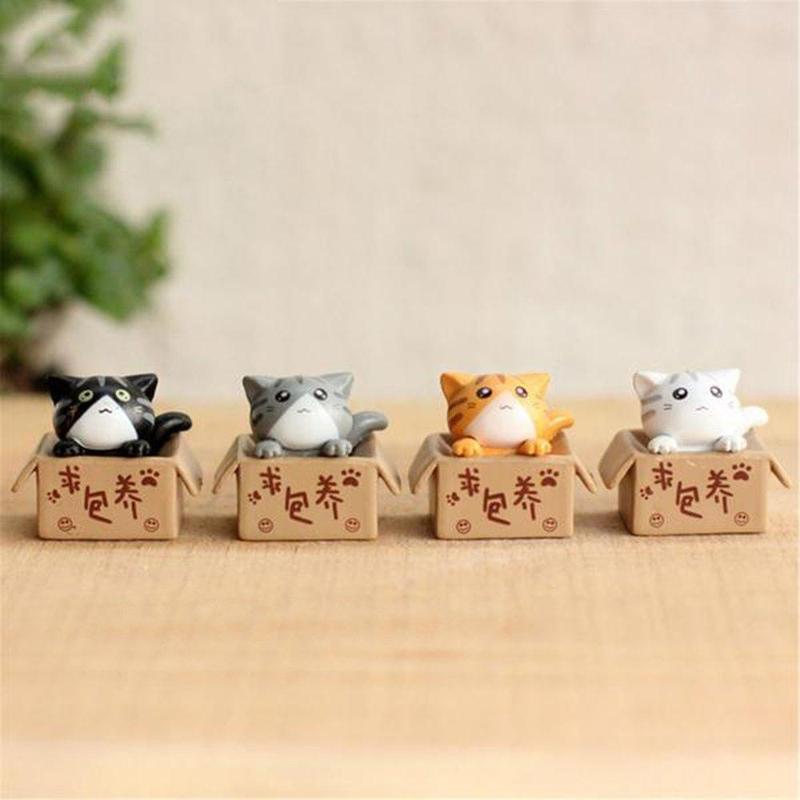 Chat Japonais Figurine 4 Chatons