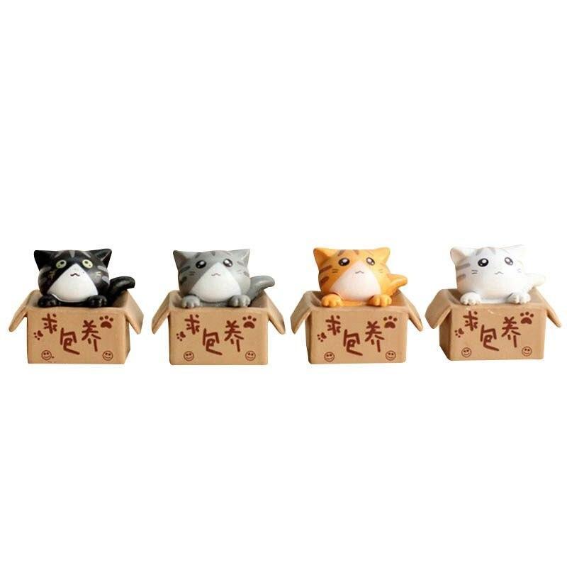 Chat Japonais Figurine 4 Chatons