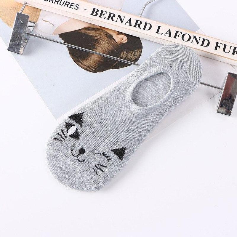 Chaussettes Chat Pour Femme Gris