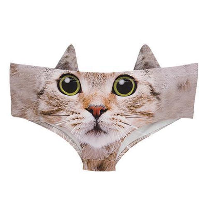 Culotte Femme Chat Brun