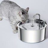Fontaine à eau pour chat en acier inoxydable
