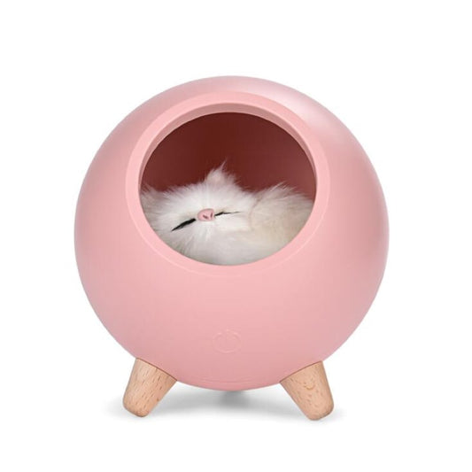 Lampe Veilleuse Chat Rose