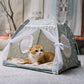 Tente pour chat classique avec rideaux