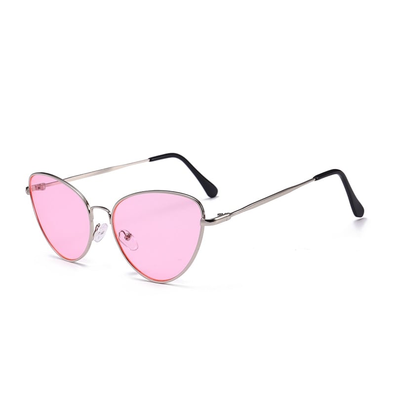 Lunette de Soleil Chat Or Verre Rose