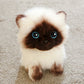 Peluche Chat réaliste Siamois