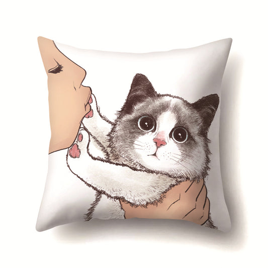 Coussin chat décorative