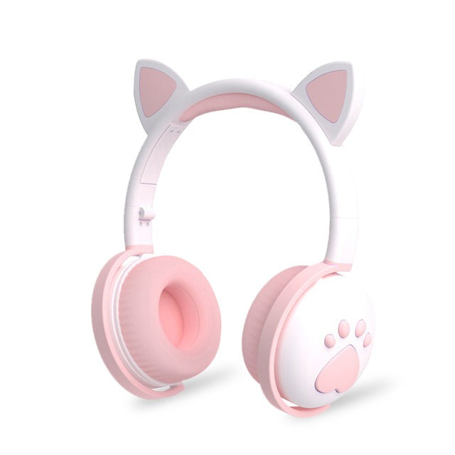 Casque oreilles de chat avec patte