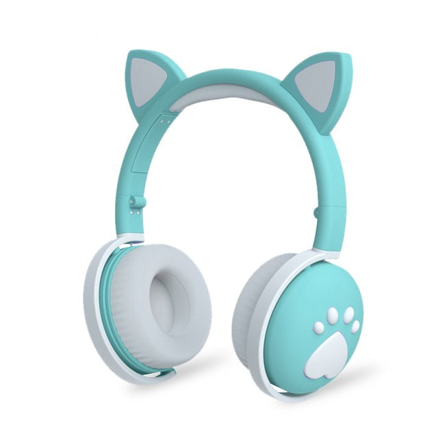 Casque oreilles de chat avec patte