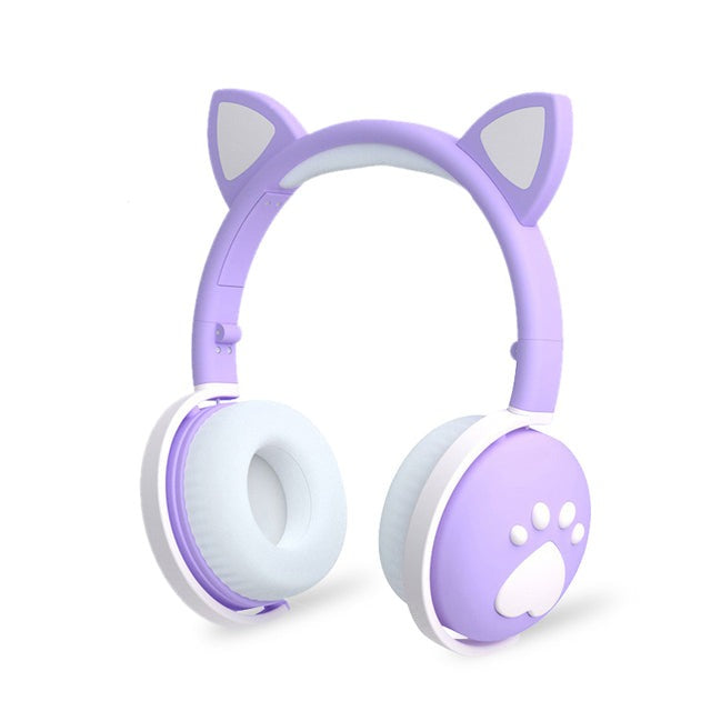 Casque oreilles de chat avec patte