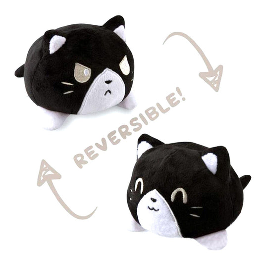 Peluche chat reversible noir