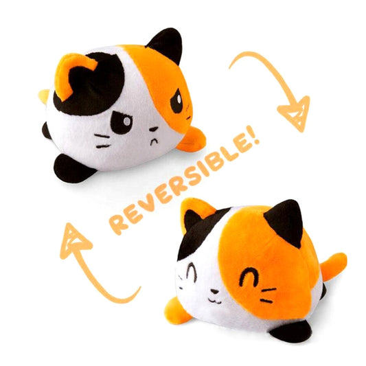 Peluche chat reversible tigré