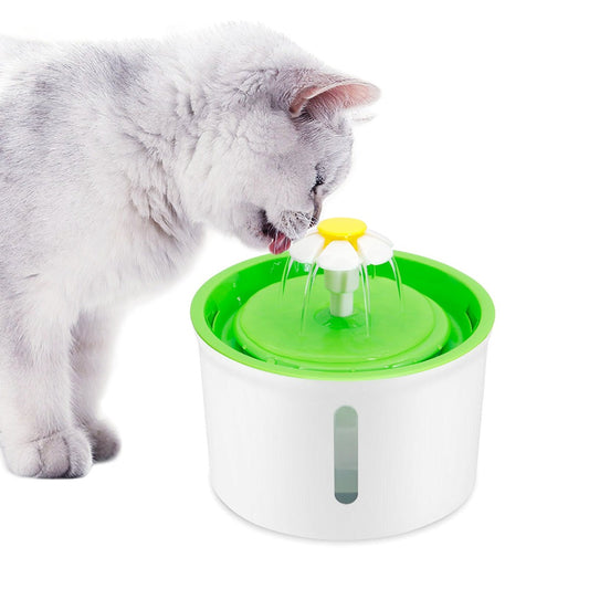 Fontaine d'eau pour chat automatique avec fleur