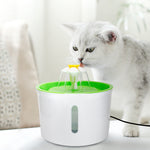 Fontaine d'eau pour chat automatique avec fleur