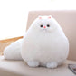 Peluche chat blanc super rond