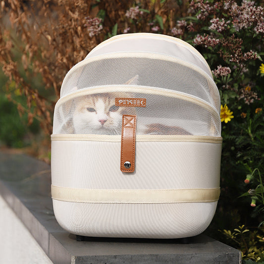 Sac transport chat pliable avec fond en coton