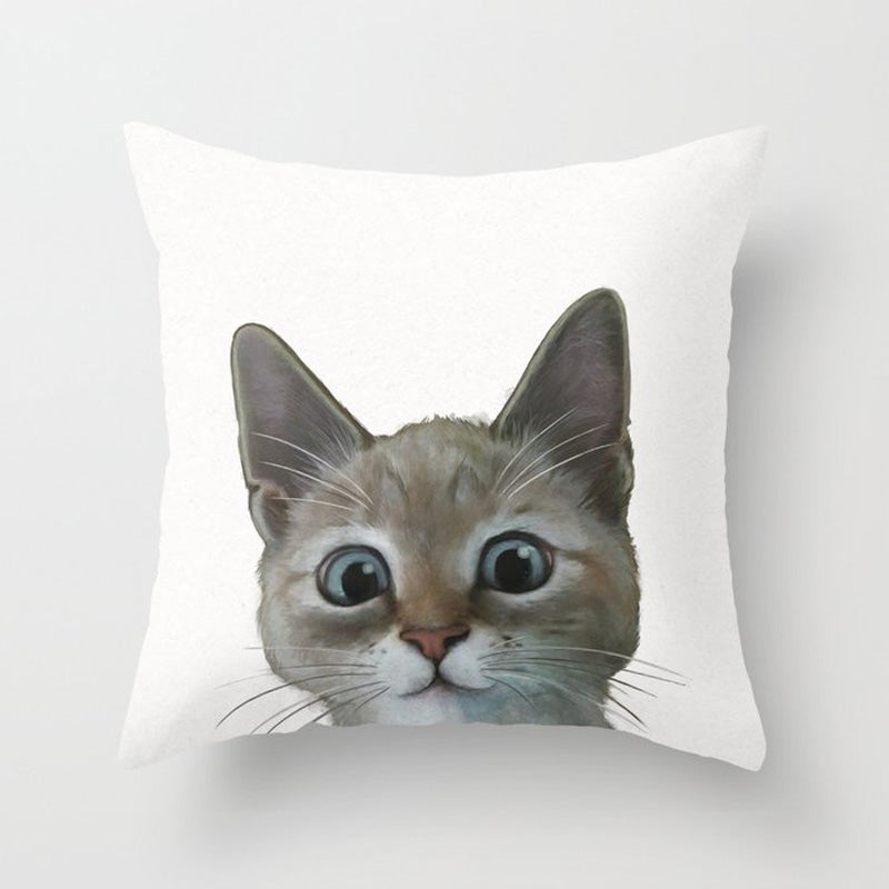 Coussin chat en velours