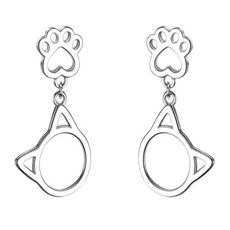 Boucles d'oreilles en forme de patte de chat