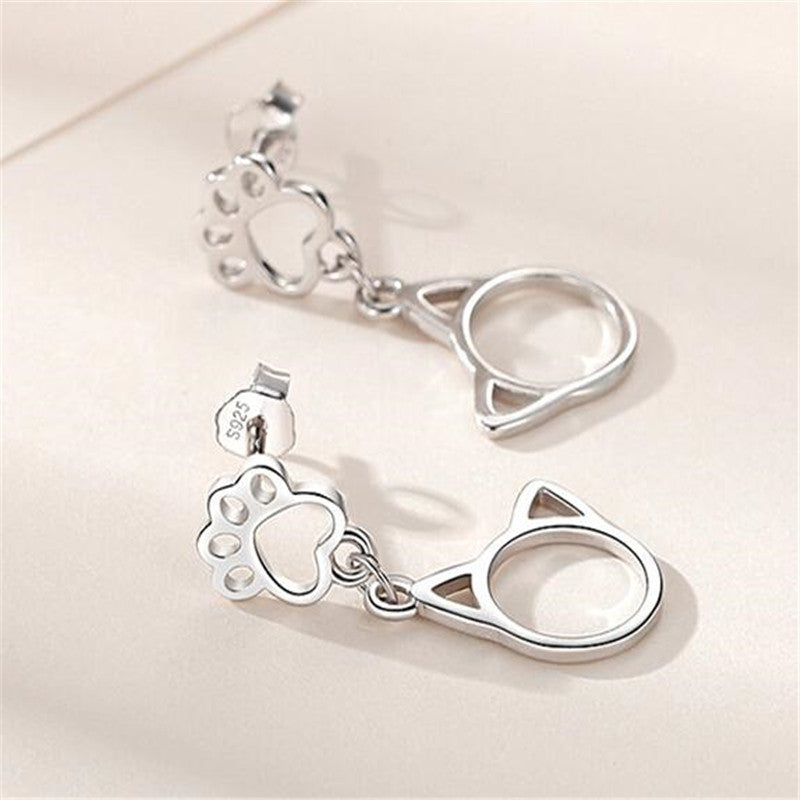 Boucles d'oreilles en forme de patte de chat