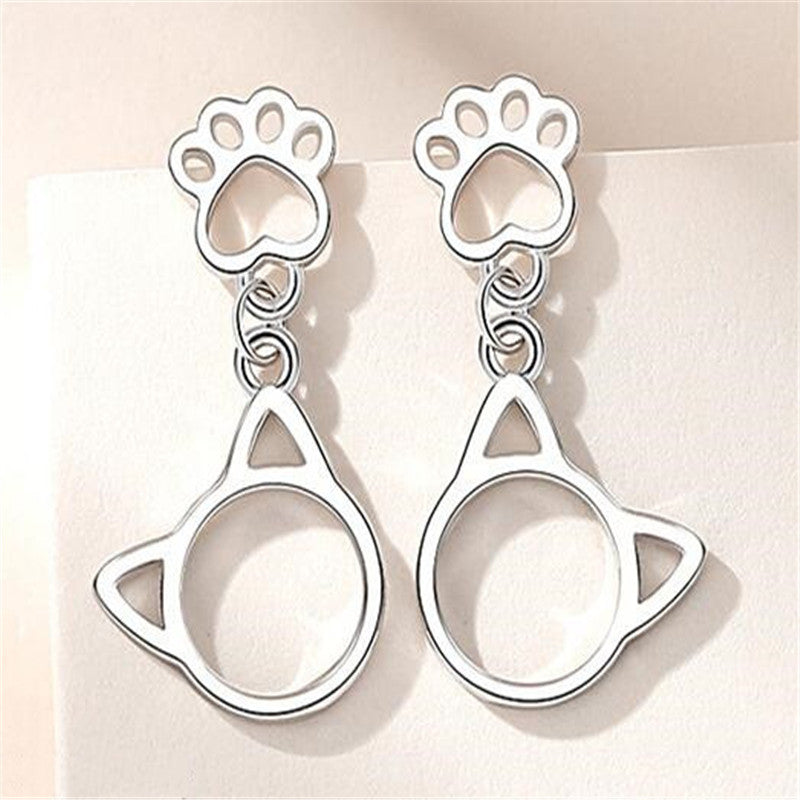 Boucles d'oreilles en forme de patte de chat