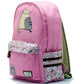 Sac a dos chat avec motif fleurs