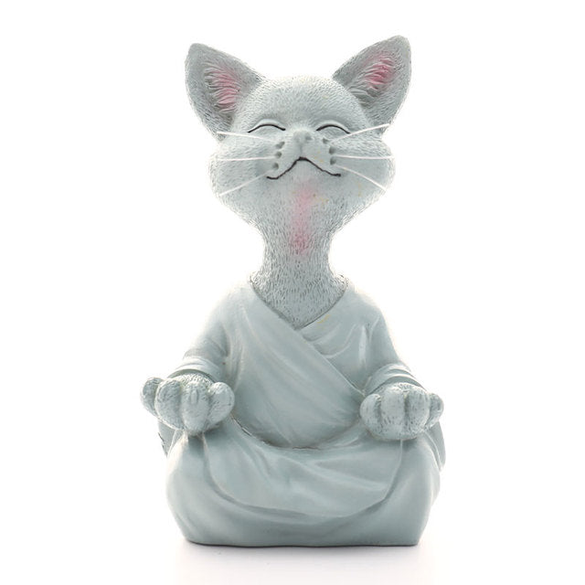 Figurine chat bouddha fantaisie