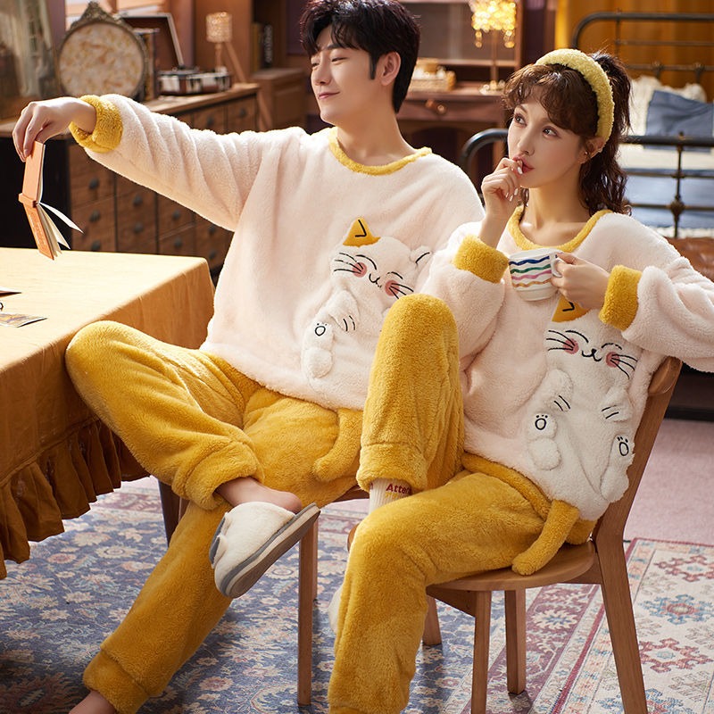 Pyjama Homme épais Velours Côtelé - Fermeture éclair - Grande Taille - Tenue De Maison Chaude Pour Automne/hiver